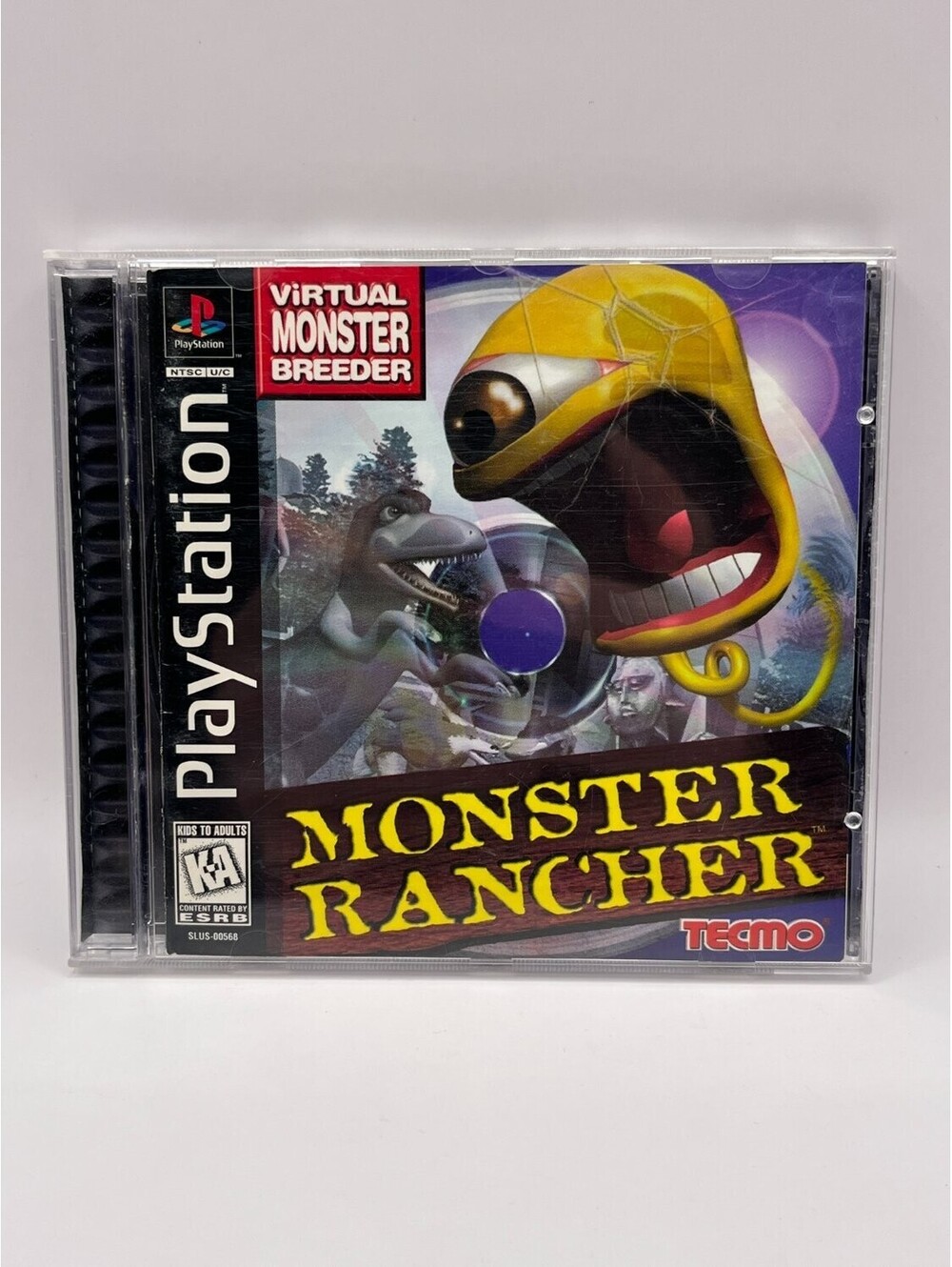 Monster Rancher Sony PlayStation 1 PS1 1997 Tecmo CIB Game Black Kids